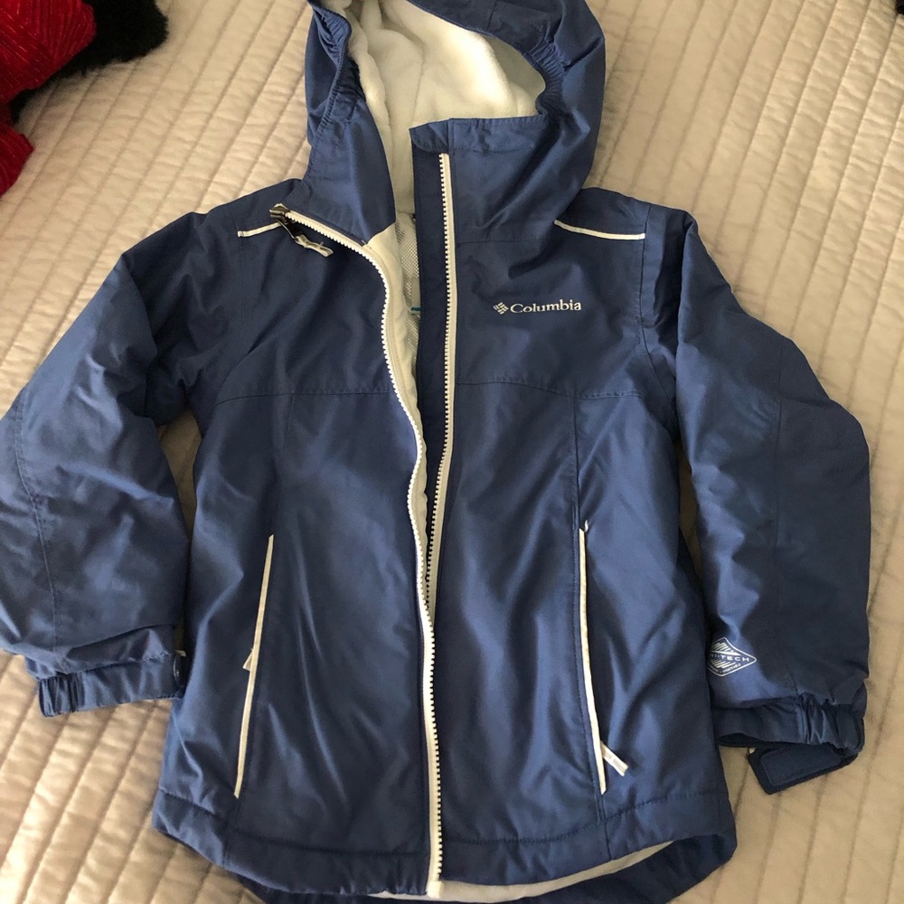 Columbia omni heat boys hooded coat size 4-5